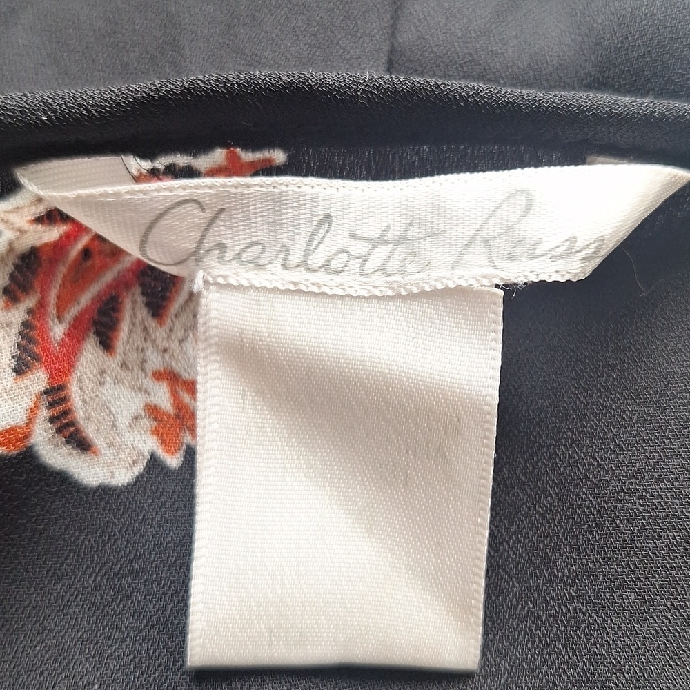 Charlotte Russe Black and Red Paisley Print Belted Dress Size S/M - Picture 8 of 9